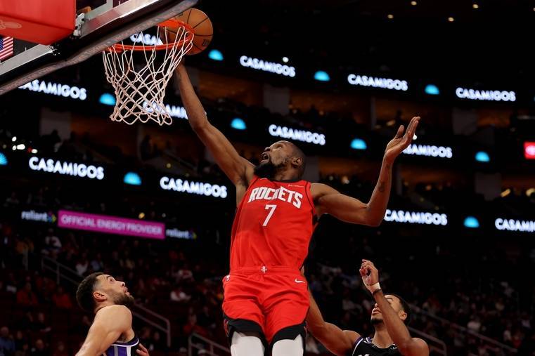 杜兰特24+8申京28+10过里程碑 火箭轻取国王